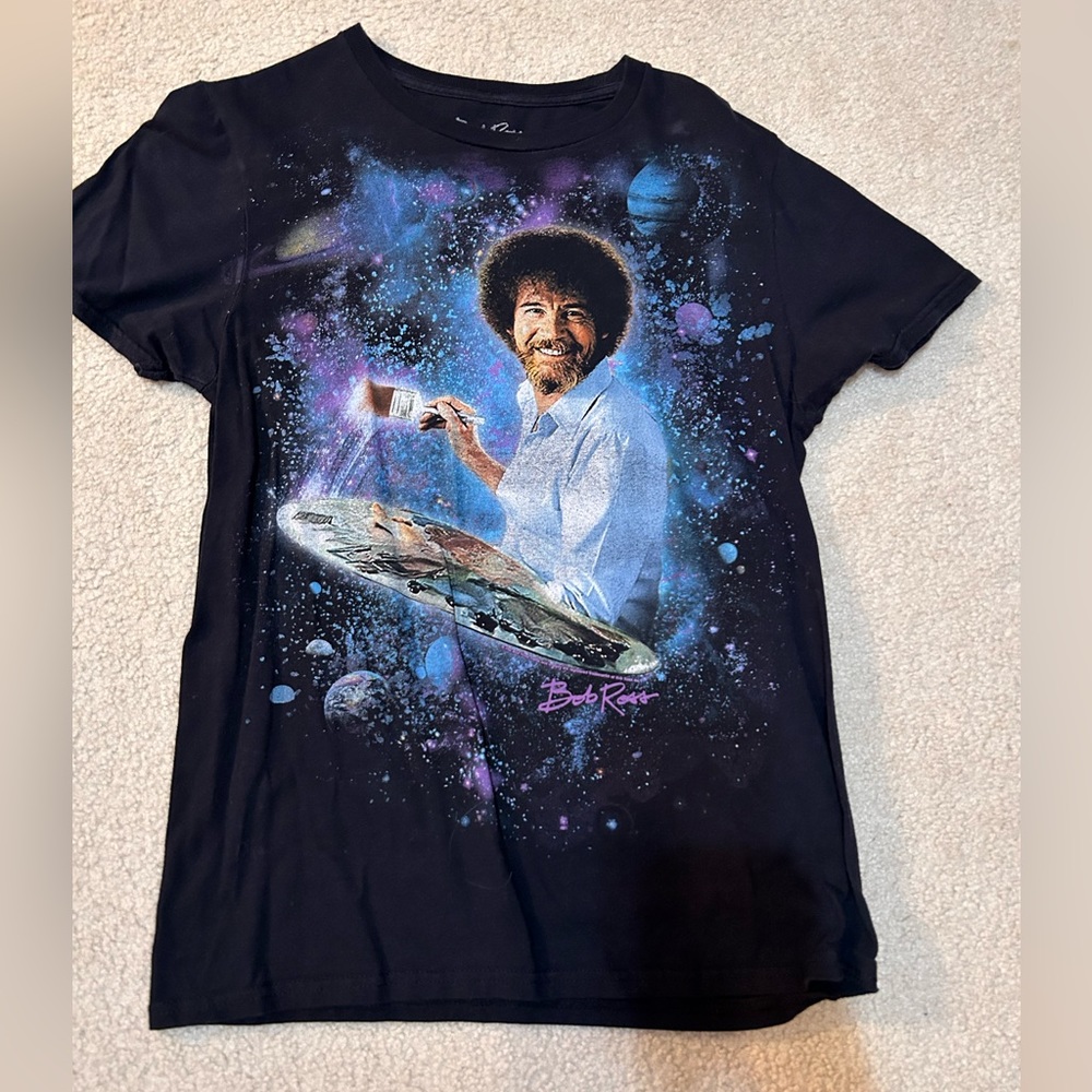 🎨 Bob Ross galaxy tee shirt